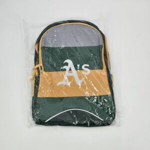NEW Oakland A's Backpack stripe 18x13 green bag baseball